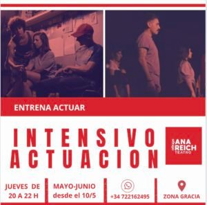 Flyer del nuevo curso intensivo de Ana Reich